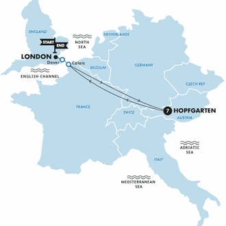tourhub | Contiki | Austria Ski Plus | Coach From London | 1 week | Tour Map