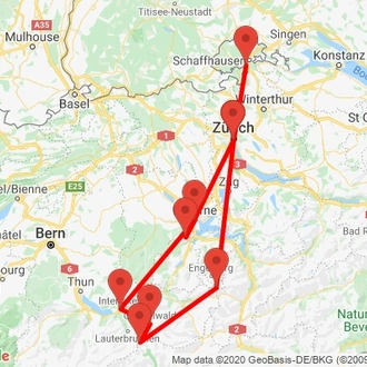 tourhub | Indogusto | Epic Switzerland | Tour Map