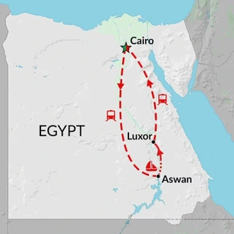 tourhub | Encounters Travel | Nile Family Adventure tour | Tour Map