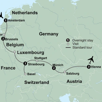 tourhub | Collette | Europe: The Grand Tour  | Tour Map