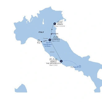 tourhub | Insight Vacations | Easy Pace Italy - Small Group, Winter | Tour Map