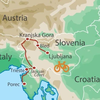tourhub | UTracks | Cycle Slovenia and the Parenzana | Tour Map