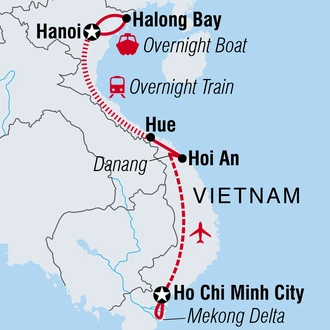 tourhub | Intrepid Travel | Vietnam Express Northbound | Tour Map