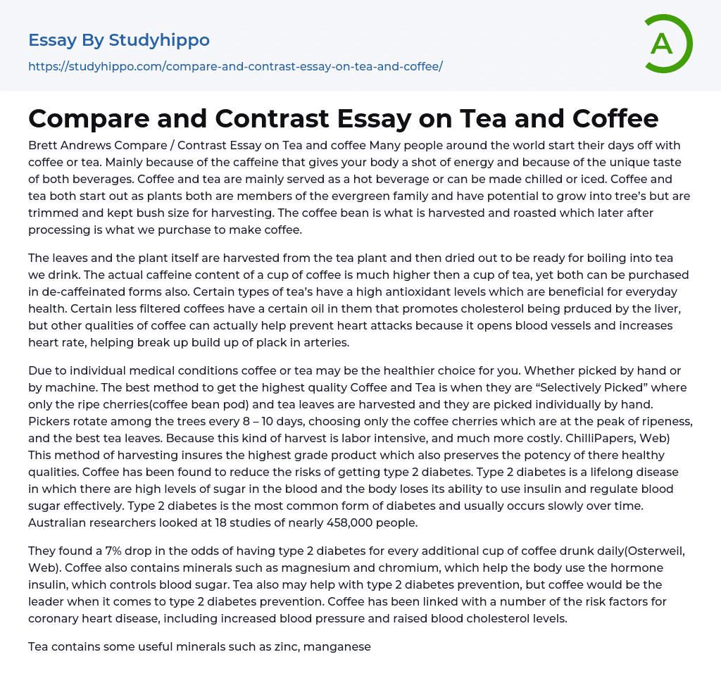 examples of essays compare and contrast