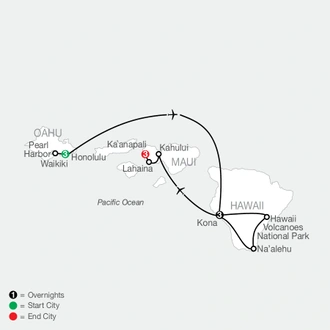 tourhub | Globus | Best of the Hawaiian Islands with Upgraded Room Categories | Tour Map