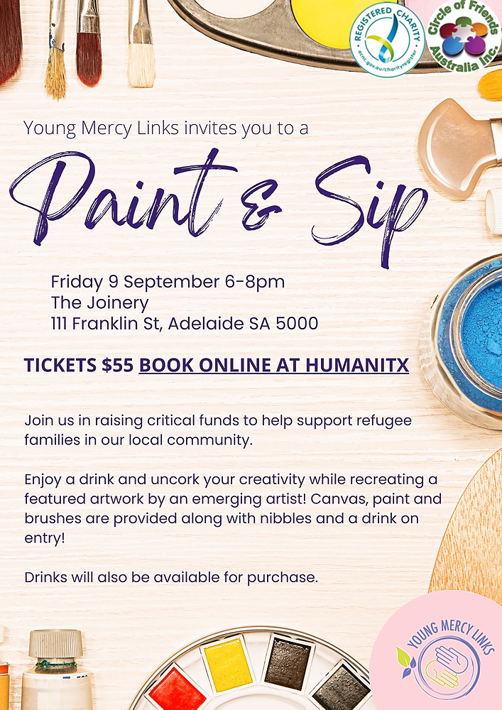 Paint & Sip | Humanitix