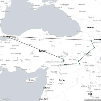 tourhub | My Turkey Adventure | 8 Days, Eastern Turkey Private Tour From Istanbul | Tour Map