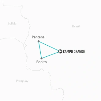 tourhub | Bamba Travel | Pantanal & Bonito Experience 6D/5N | Tour Map