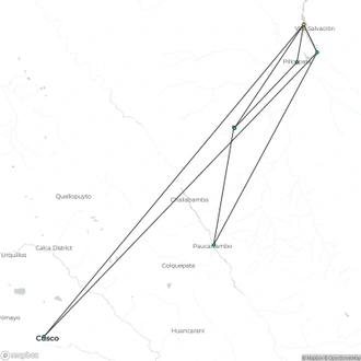 tourhub | Tangol Tours | 4-Day Manu National Park Tour: World Biosphere Reserve from Cusco | Tour Map