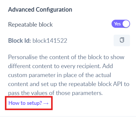 Use dynamic (repeatable) block in a template to personalise content
