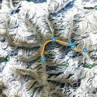 tourhub | Beyond the Valley LLP | Charakusa Valley Trek (K7 Basecamp) | Tour Map