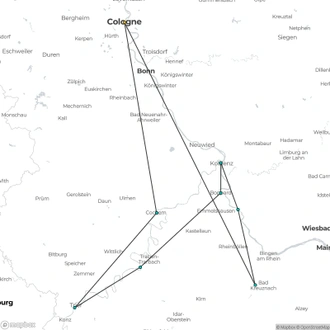 tourhub | Riviera Travel | Rhine and Moselle River Cruise - MS George Eliot | Tour Map