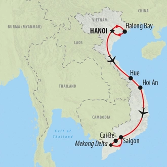 tourhub | On The Go Tours | Classic Vietnam - 10 days | Tour Map