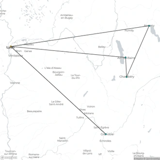 tourhub | Travel Editions | Christmas in the Savoie Tour | Tour Map