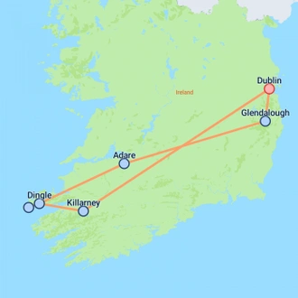 tourhub | On The Go Tours | Wild Ireland Express - 3 days | Tour Map