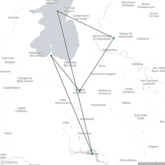 tourhub | Exodus Adventure Travels | Cycling Lake Garda with e-bike | Tour Map