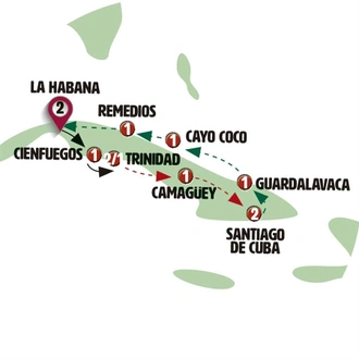 tourhub | Europamundo | Cuba Express | Tour Map