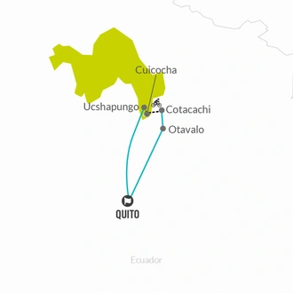 tourhub | Bamba Travel | Otavalo Biking Adventure 3D/2N | Tour Map