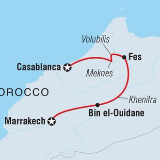 tourhub | Intrepid Travel | Premium Morocco Highlights | Tour Map