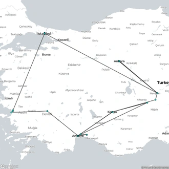 tourhub | Today Voyages | Grand Tour of Turkiye | Tour Map