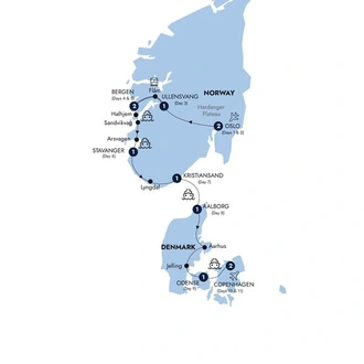 tourhub | Insight Vacations | Country Roads of Scandinavia - Classic Group | Tour Map