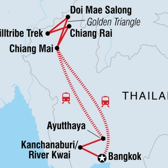 tourhub | Intrepid Travel | Beautiful Northern Thailand | Tour Map