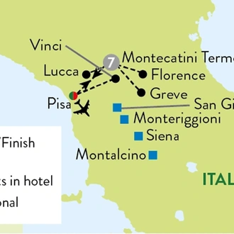 tourhub | Travelsphere | Treasures of Tuscany & Florence | Tour Map
