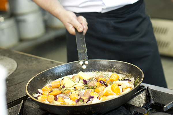 Potato dish being created at Angel Hill