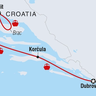tourhub | Intrepid Travel | Croatia Real Food Adventure | Tour Map