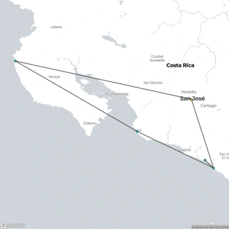 tourhub | Today Voyages | Surf Costa Rica | Tour Map