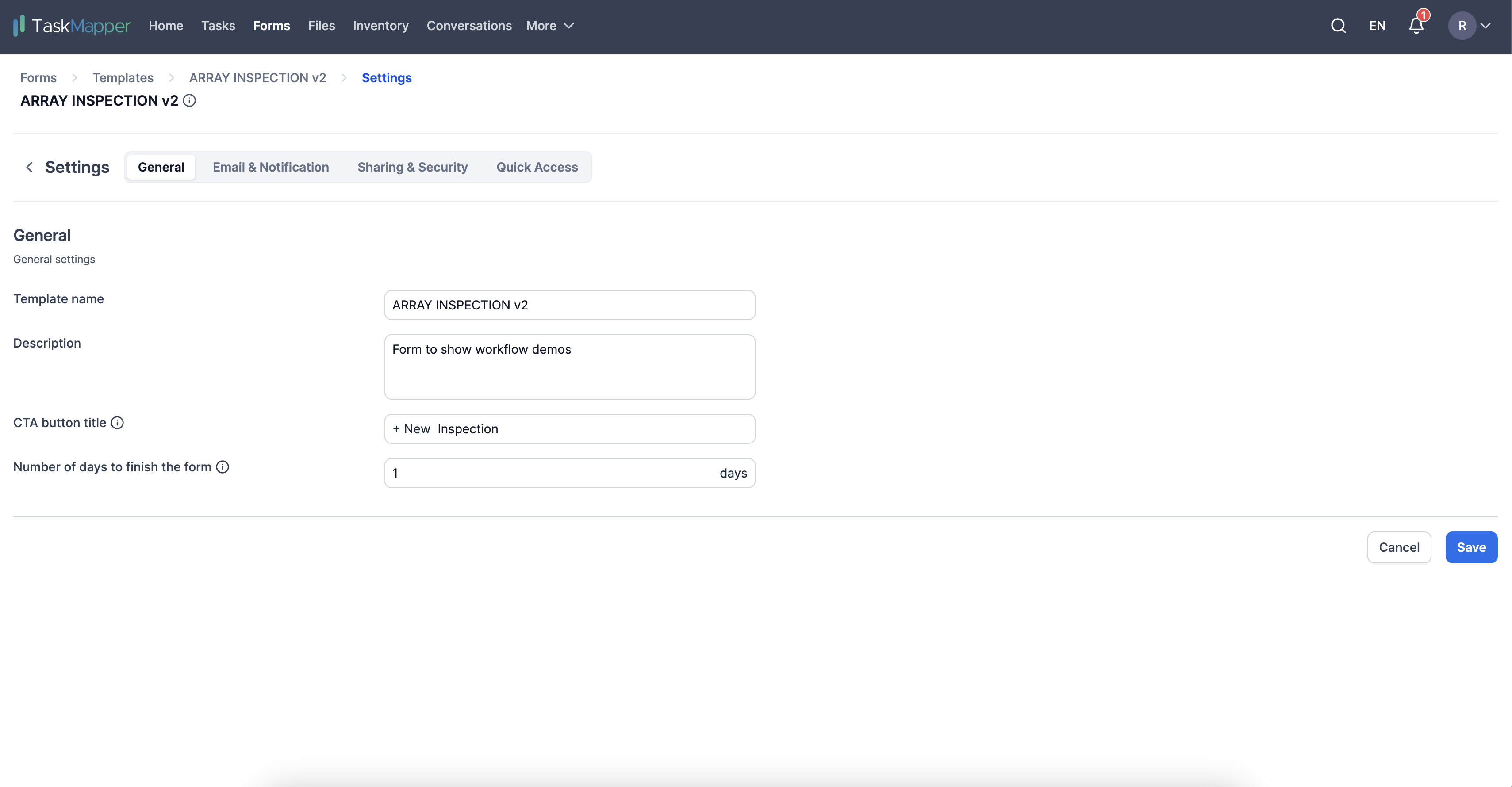 TaskMapper Forms