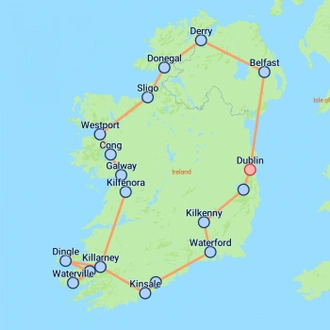 tourhub | On The Go Tours | Ireland Encompassed - 11 days | Tour Map