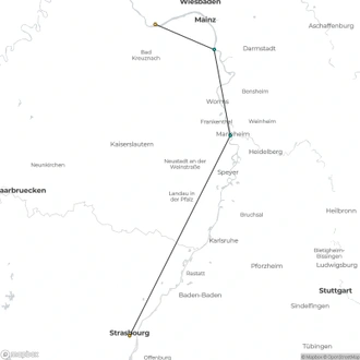 tourhub | CroisiEurope Cruises | The romantic Rhine valley and Holland (port-to-port cruise) | Tour Map