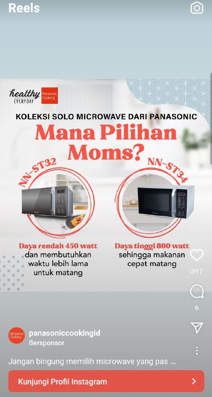 konten instagram reels ads panasoniccookingid