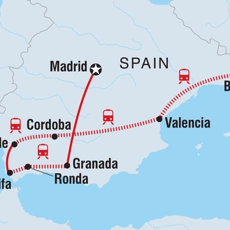 tourhub | Intrepid Travel | Best of Spain | Tour Map