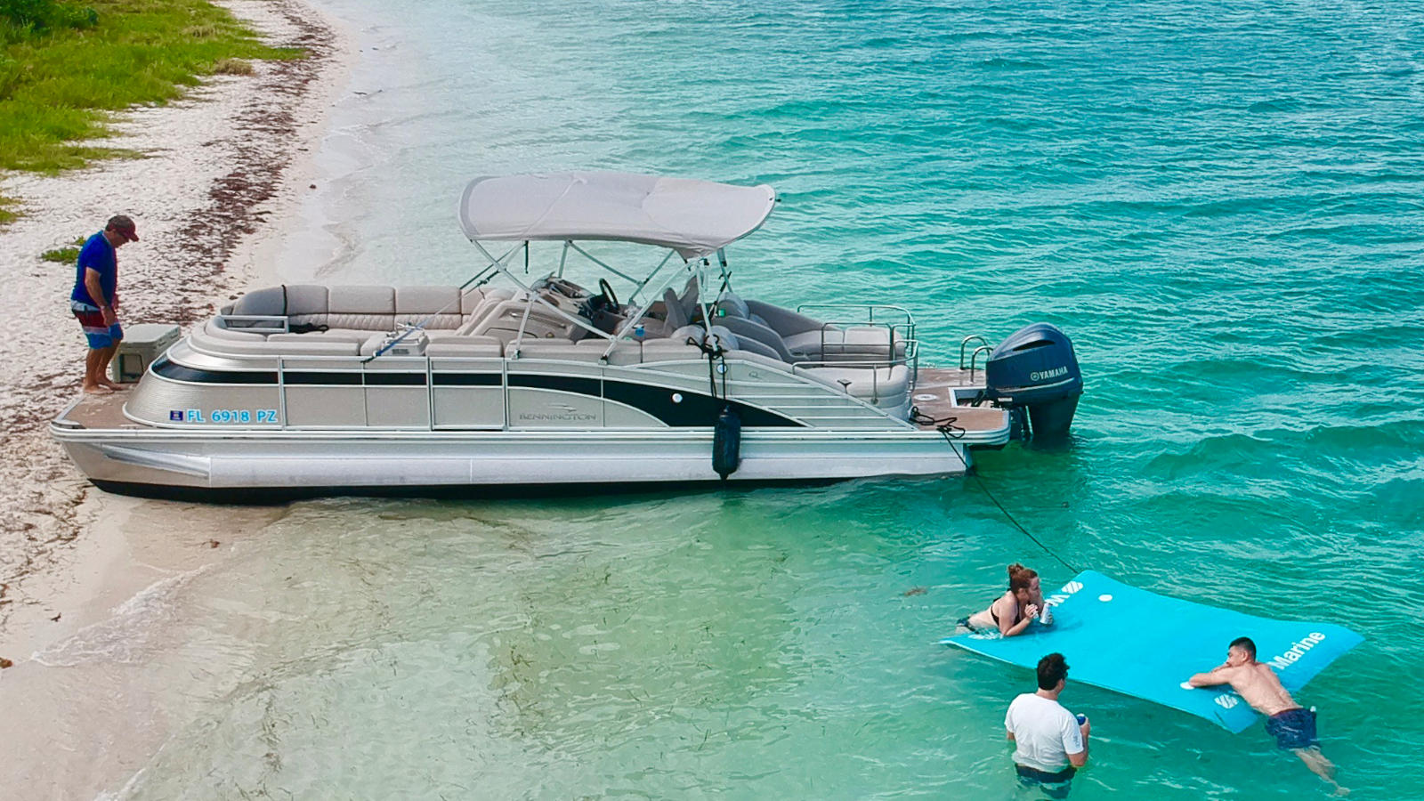Florida Keys Party Boat with Snorkeling Equipments, Lily Pads, Floaties, Cooler and More image 11