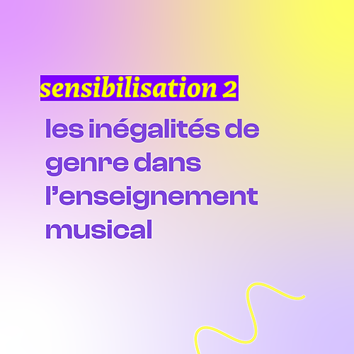 Représentation de la formation : S2 - Les inégalités de genre dans l'enseignement musical