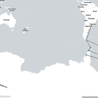 tourhub | HX Hurtigruten Expeditions | Antarctic Circle Expedition (Flight Included) | Tour Map