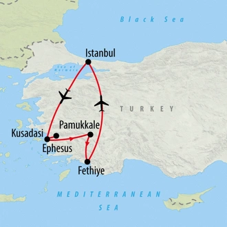 tourhub | On The Go Tours | Best of West Turkey 5 star - 9 days | Tour Map