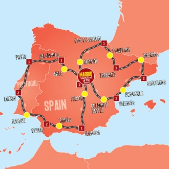 Spain & Portugal Explorer map