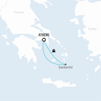 tourhub | Bamba Travel | Santorini Experience 4D/3N | Tour Map