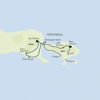 tourhub | Exodus Adventure Travels | Cycling Indonesia's Islands | Tour Map