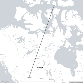 tourhub | Quark Expeditions | Canada’s Remote Arctic: Northwest Passage to Ellesmere and Axel Heiberg Islands | Tour Map