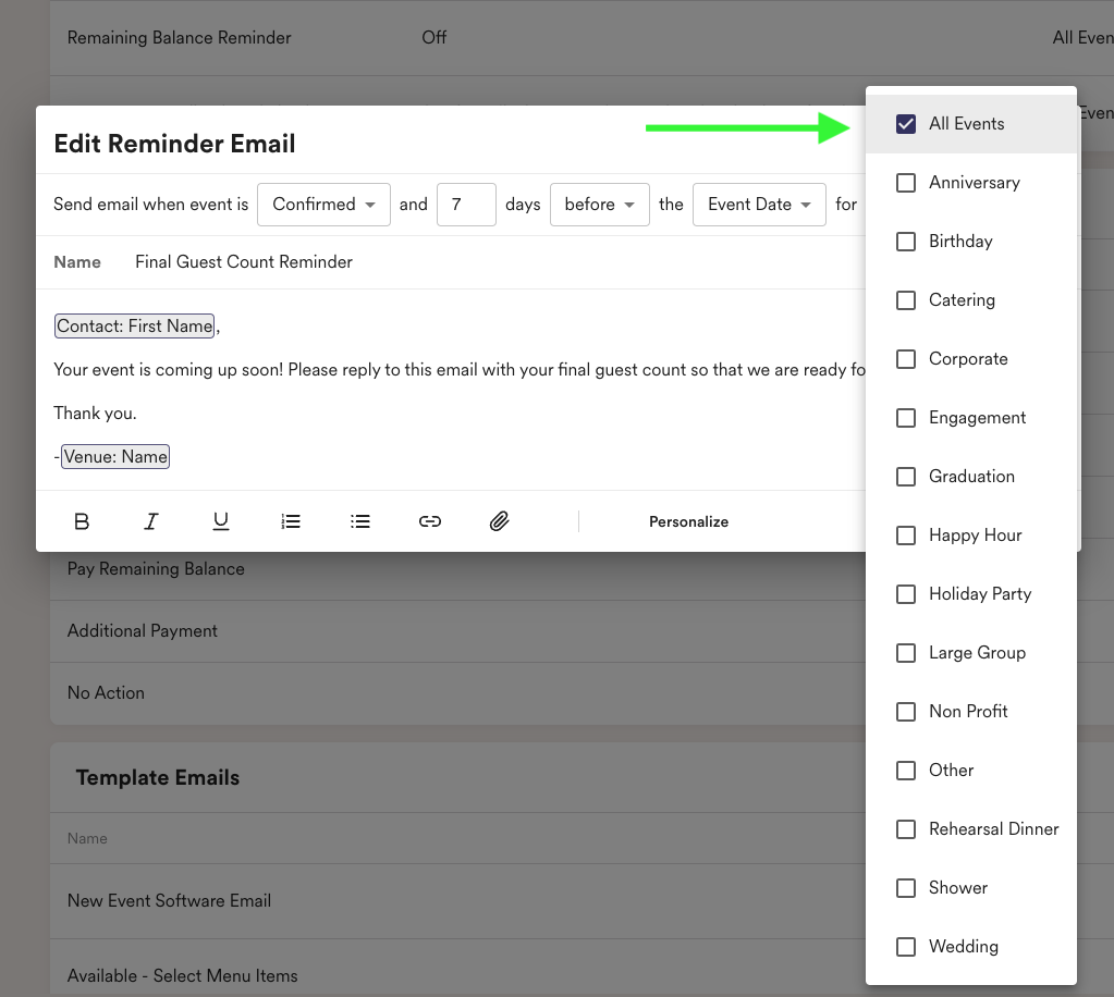 Email Templates + Automated Emails