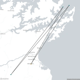 tourhub | Heritage Expeditions | Unseen Queen Charlotte Sound | Tour Map