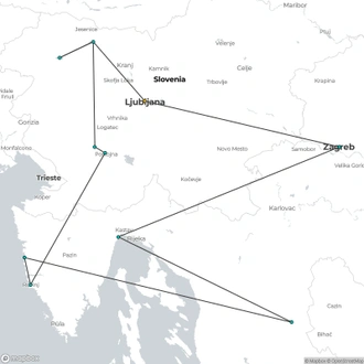 tourhub | Palma Travel DMC | Explore Slovenia & Croatia | Tour Map