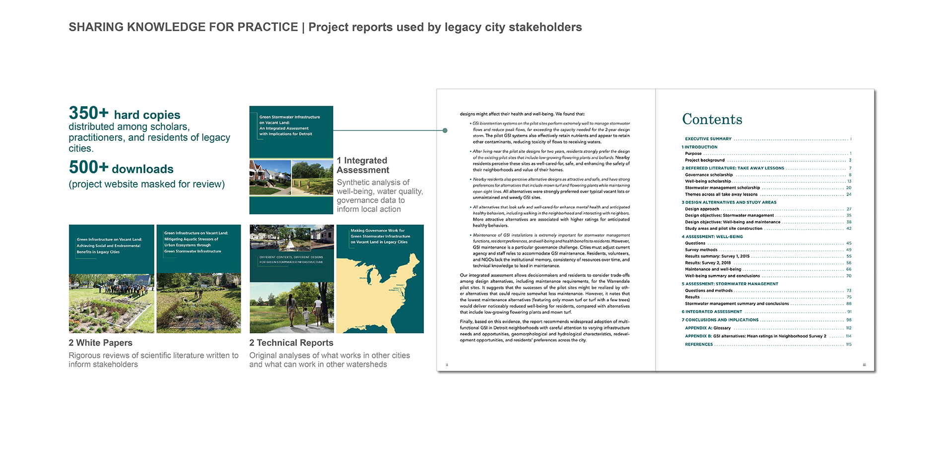 SHARING KNOWLEDGE FOR PRACTICE: Project reports used by legacy city stakeholders
