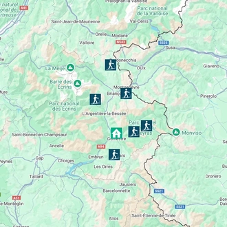 tourhub | Undiscovered Mountains | Cross Country Skiing Week exploring the French Alps | Tour Map