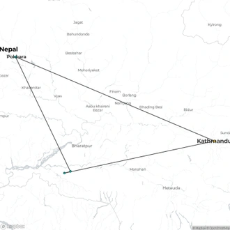 tourhub | Liberty Holidays | Mesmerizing 9 days Nepal Tour | Tour Map