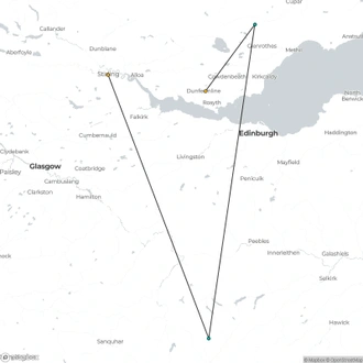 tourhub | Brightwater Holidays | Castles, Palaces and Abbeys of Eastern Scotland 9627 | Tour Map